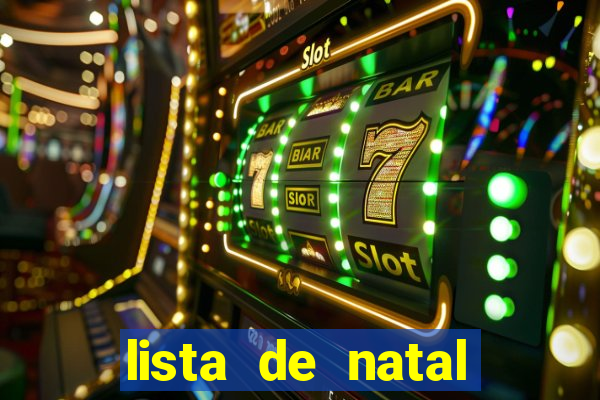 lista de natal para imprimir